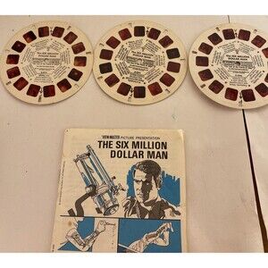 GAF View-Master Reels Showtime The Six Million Dollar Man Booklet B5593